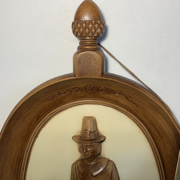 Syroco Wall Decor Syroco Early American Pilgrim Couple Wall Plaques
